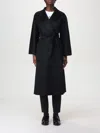 Max Mara Manuela Camel Hair Wrap Coat In Schwarz