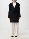 Max Mara Rialto Hooded Camel Coat In Schwarz