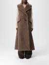 Max Mara Marrone Bronzo Alpaca Coat In Brown
