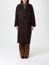 Max Mara Long Double-breasted Wool Coat In Brown