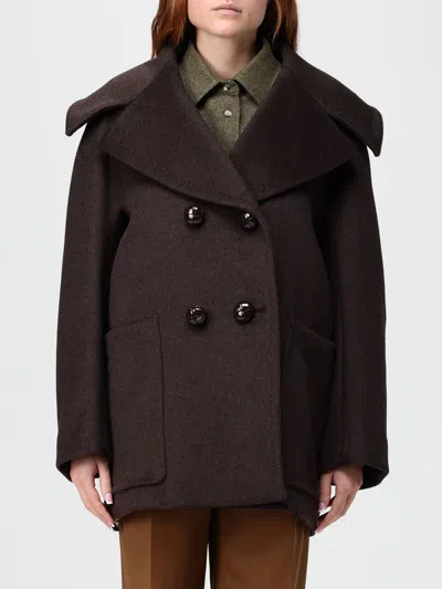 MAX MARA COAT MAX MARA WOMAN COLOR BROWN,H49815032