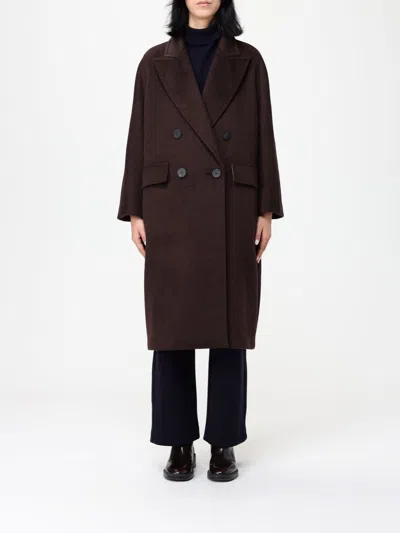 MAX MARA COAT MAX MARA WOMAN COLOR BROWN,431716032