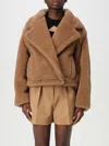 Max Mara Gardone Cropped Teddy Bear Icon Coat In Camel