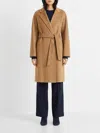 Max Mara Dravenna Belted Wool Coat In Neutral