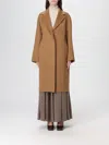 Max Mara Coat  Woman Color Cream In Brown