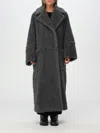 Max Mara Wool And Alpaca Teddy Oversized Coat In Grau