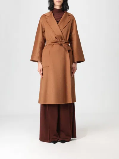 Max Mara Coat  Woman Color Leather In Brown