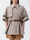 Max Mara Beige Cotton Coat In Gray
