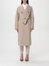 Max Mara Cotton-blend Trench Coat In Mastice