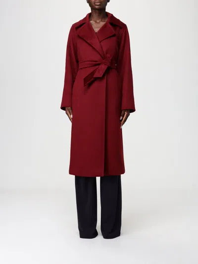 Max Mara Coat  Woman Color Raspberry In Burgundy