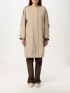 Max Mara Collarless Trench Coat In Sand