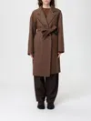 Max Mara Long-sleeved Coat In Brown