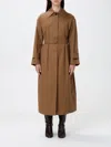 Max Mara Pistoia Belted Long-sleeved Coat In White