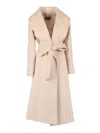 Max Mara Studio Belted Coat In Neutral