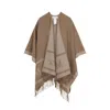 Max Mara Hilde Wool Cape In Nude