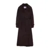 Max Mara Long Notched Lapel Coat With Side Pockets In Red
