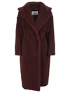 Max Mara Teddy Bear Icon Coats Bordeaux In Red
