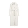 Max Mara White Alpaca Fragore Orsetto Biver Coat In White
