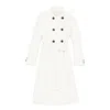 Max Mara Button-fastening Coat In White