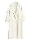 Max Mara White Alpaca Fragore Orsetto Biver Coat In White