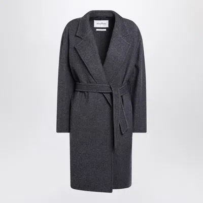 Max Mara Coat With Denim Effect In Black