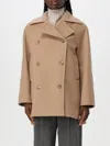 Max Mara Coat Woman Beige Women In Cream