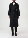 Max Mara Manuela Camel Hair Wrap Coat In Black