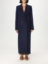 Max Mara 'albania' Virgin Wool Blend Coat In Blue