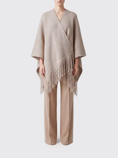 Max Mara Coat Woman Color Beige In Multi