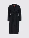 Max Mara Studio Cles Single-breasted Wool Coat In Black