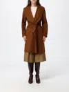 Max Mara Tan Mstdravenna Belted Wrap Coat In Multi