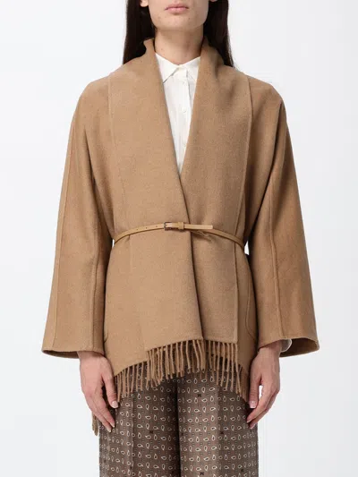 Max Mara Coat Woman Color Camel In Brown