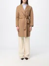 Max Mara Coat Woman Color Camel In Multi