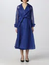 Max Mara Coat Woman Gnawed Blue
