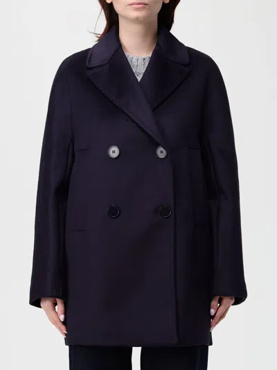 Max Mara Coat Woman  In Blue