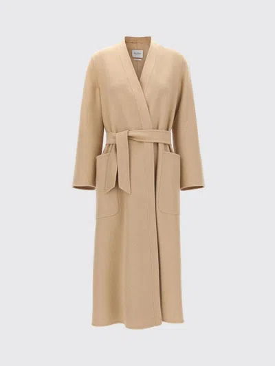 Max Mara Coat  Woman Color Beige In Neutral