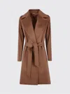Max Mara Cles Belted Wool-blend Coat In Brown