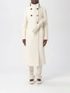 Max Mara Button-fastening Coat In White