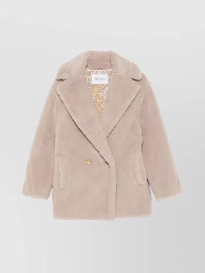 Max Mara Coat Wool Double-breasted Design In Brown