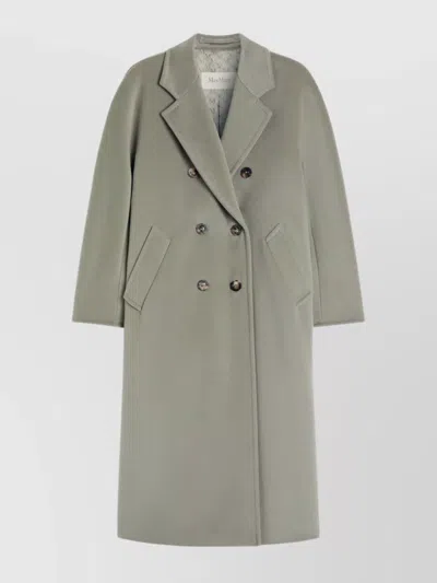 Max Mara Coat Wool Tortoiseshell Buttons In Green