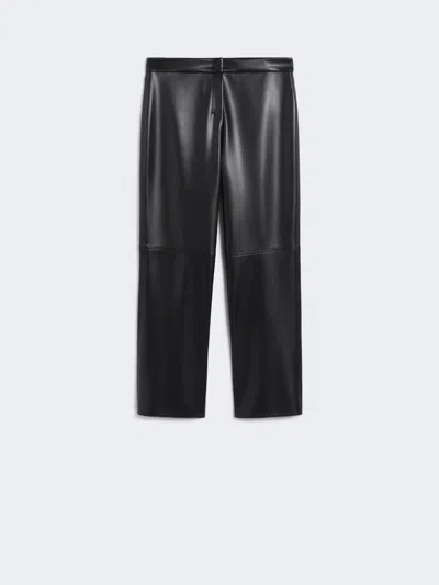 Max Mara Coated Fabric Slim Trousers In Black