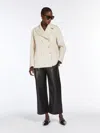 Max Mara Coated Fabric Slim Trousers In Black