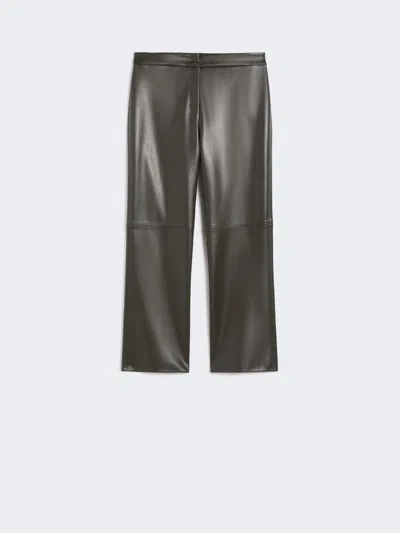 Max Mara Coated Fabric Slim Trousers In Green