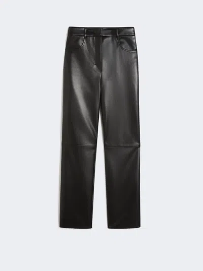 Max Mara Coated Fabric Trousers In Black