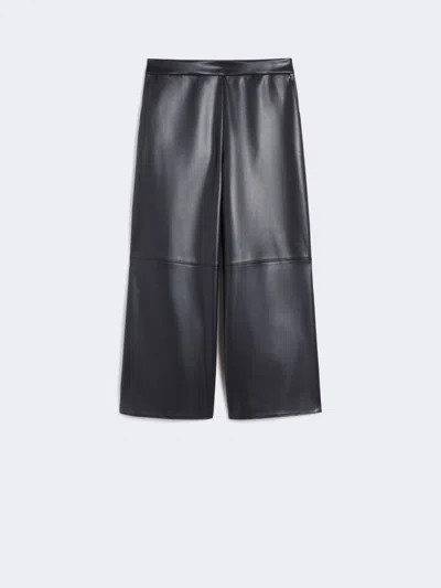 Max Mara Coated Fabric Trousers In Blue