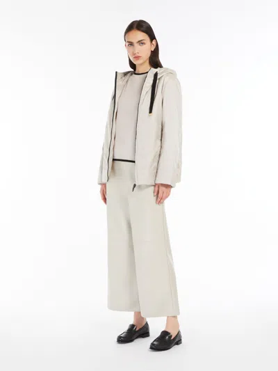 Max Mara Coated Fabric Trousers In Metallic