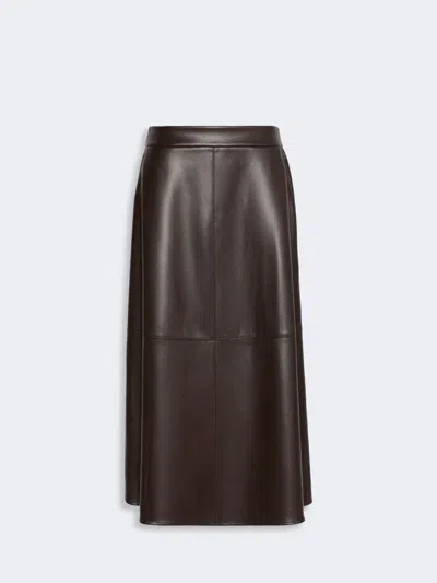 Max Mara Coated Jersey Circle Skirt In Brown