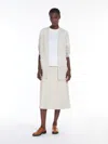 Max Mara Scilli Coated Jersey Midi Skirt In Beige