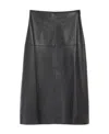 Max Mara Leisure Scilli Coated Jersey Midi Skirt In Black