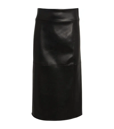 Max Mara Black Rimini Faux-leather Midi Skirt In 002 Black